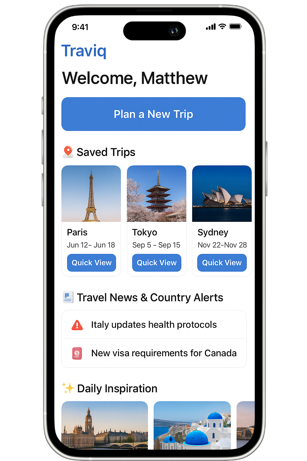 Tripzy Travel App Screenshots